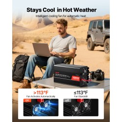 Puhdas siniaaltoinvertteri 4000W 12V 230V matkailuautoihin ja veneisiin