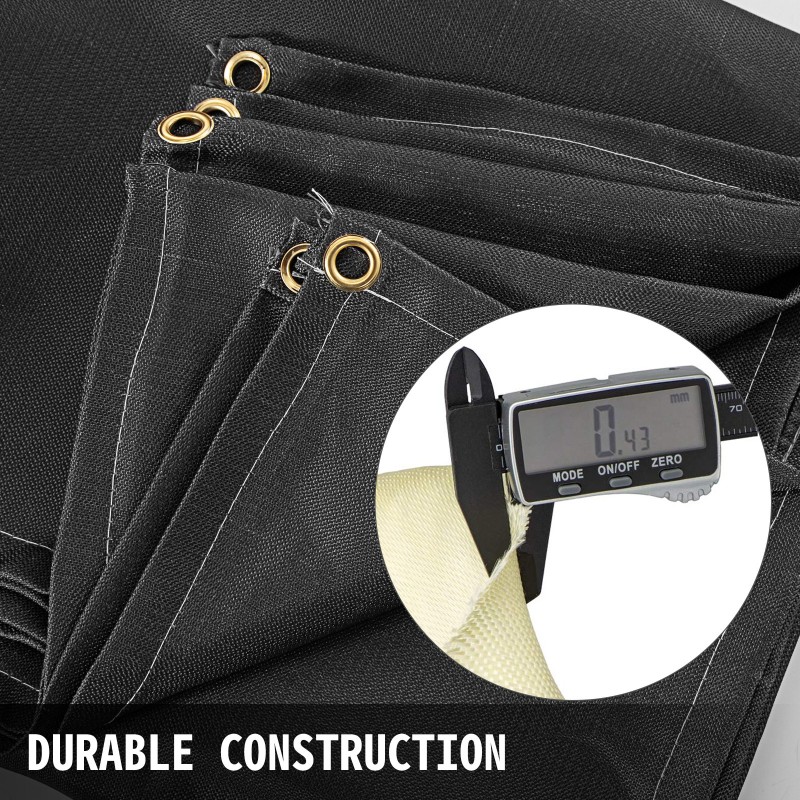 Hitsauspeite lasikuitukangas 3,05 x 3,05 m musta liekinkestävä