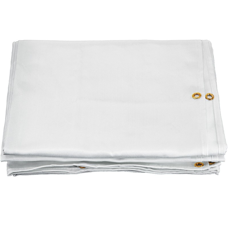 Lasikuituinen hitsaussuojahuopa 2,4 x 3,05 m 550°C messinkiset purjerenkaat