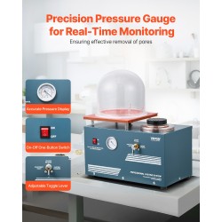 Tyhjiövalukone jalometalleille 290 wattia nopealla pumpulla 280 x 280 mm työalusta