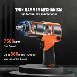 Paineilmamutterinväännin puoli tuuman neliökiinnitys alumiinirunko 2,7 kilogrammaa autojen korjaukseen