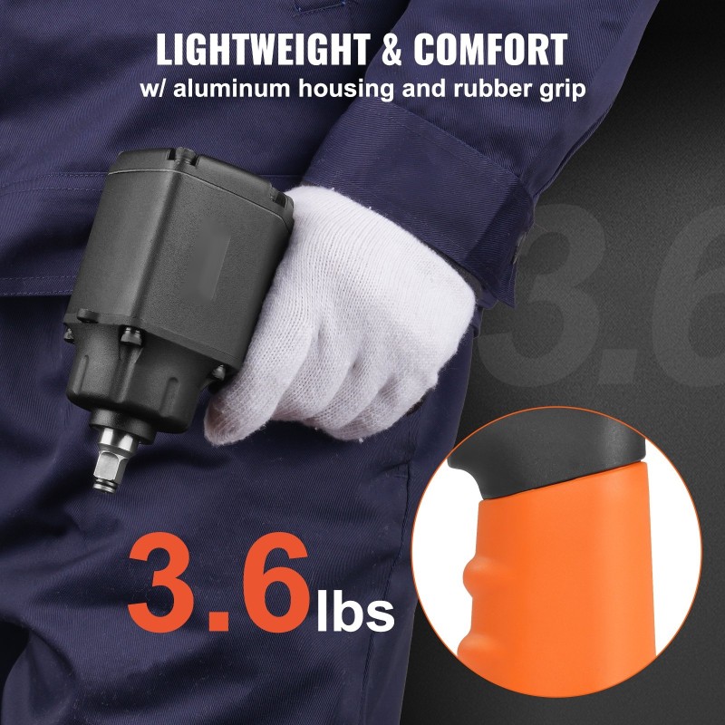 Paineilmakäyttöinen iskuväännin 3/8 tuuman neliökiinnitys alumiinirunko säädettävä momentti