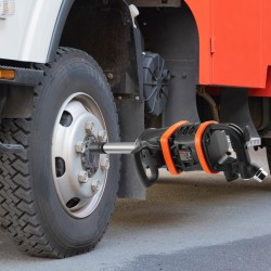 Paineilmakäyttöinen iskuväännin alumiinirunko 2,5 cm karalla 20 cm pidennetty raskaiden ajoneuvojen huoltoon