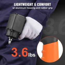 Paineilmakäyttöinen iskumutterinväännin 3/8 tuuman neliökiinnitys alumiinirunko 690 ft-lb irrotusmomentti