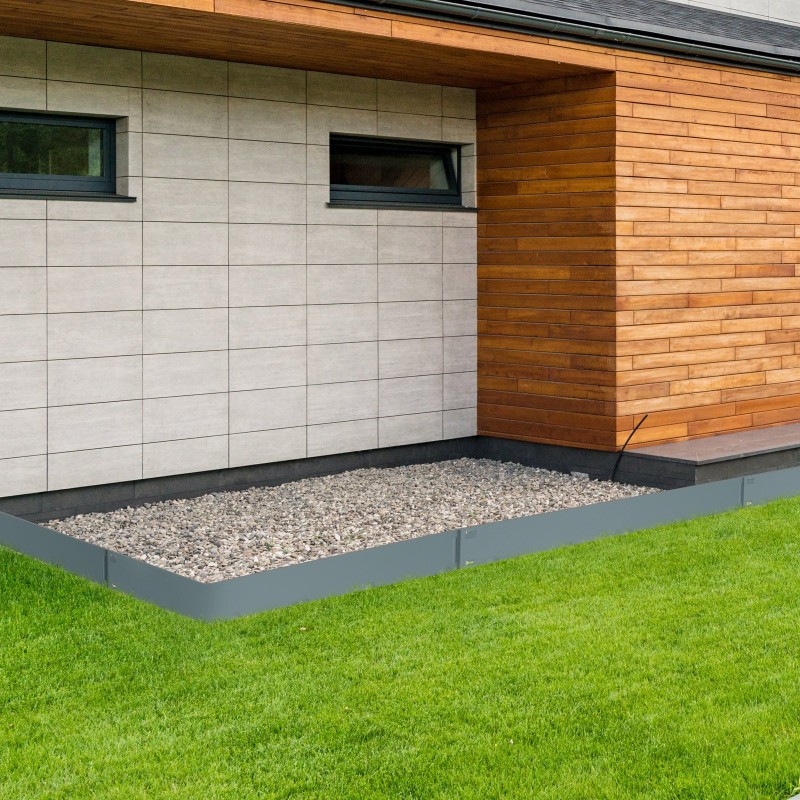 Kylmävalssattu teräsreunalista 5 osaa pituus 39 tuumaa korkeus 3 tuumaa puutarhaan