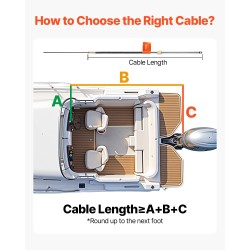 Mekaaninen veneen ohjauspaketti valuteräksestä ja ruostumattomasta teräksestä 13,5 tuuman ohjauspyörällä
