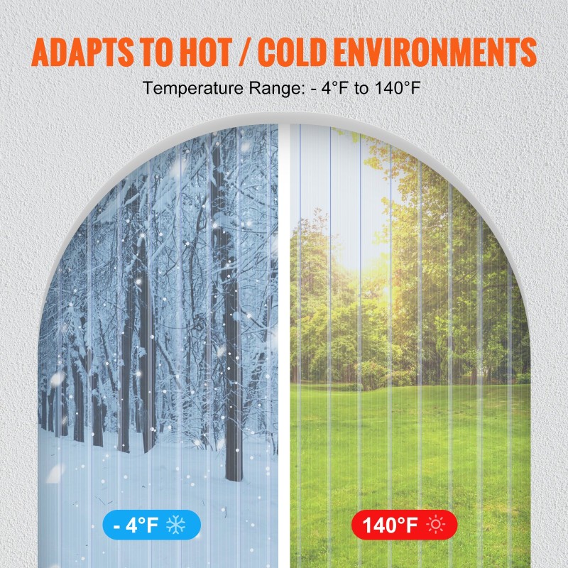 PVC-listaverhorulla läpinäkyvä ribbimäinen 30,48 m 30,5 cm 3 mm oviaukkoihin