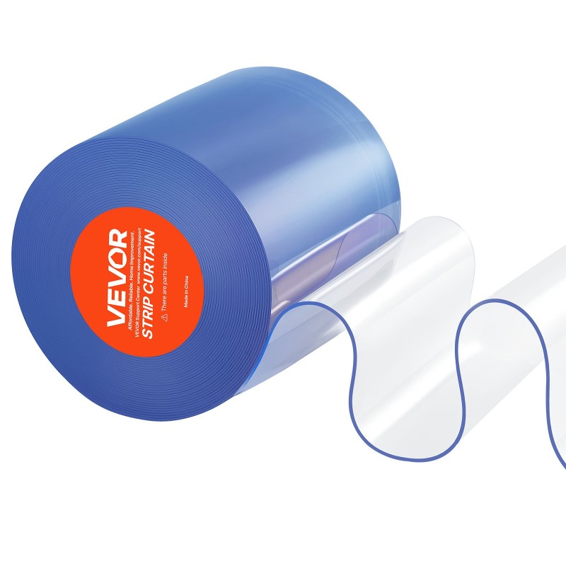 PVC-liuskaverho läpinäkyvä viisitoista metriä kaksikymmentä senttimetriä kaksi millimetriä oviaukkoihin