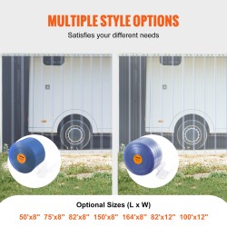 PVC-liuskaverho rulla 4997,4 cm x 20,3 cm kirkas kylmätiloihin