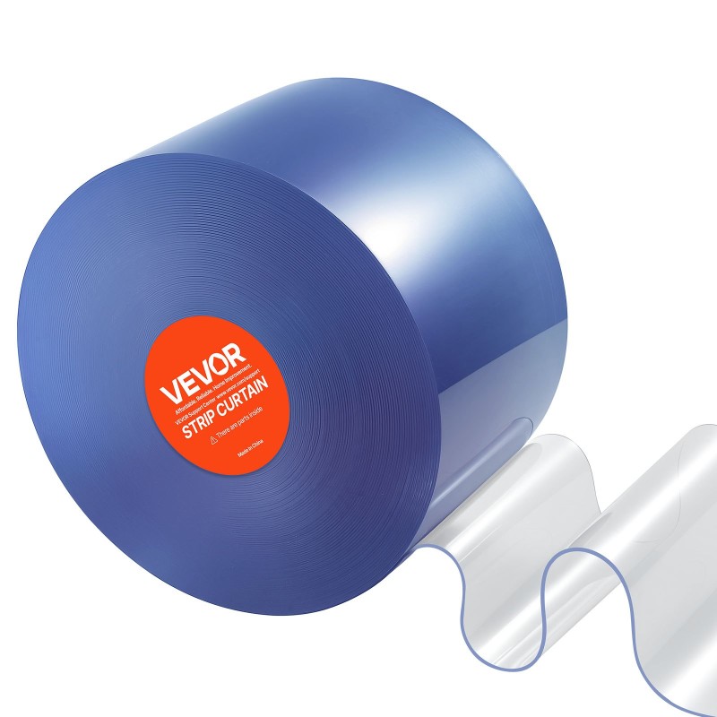 Läpinäkyvä PVC-lamelliverho rulla 45,7 m pituus 20 cm leveys oviverhoksi