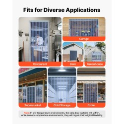 PVC-liuskanauha läpinäkyvä raskas 30,8 m ja 30,5 cm oviaukoille