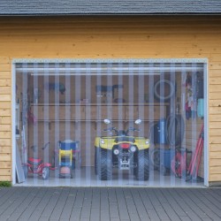 PVC-nauhaverhorulla läpinäkyvä 30,8 m 30,5 cm 3 mm oviaukkoihin