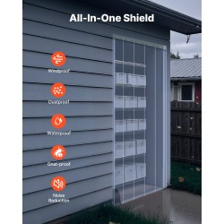 PVC-liuskaesirippu läpinäkyvä 30,8 m pituus 30,5 cm leveys 3 mm rihlattu oviin