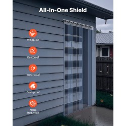 Läpinäkyvä PVC-muovinen liuskaverho 2,4 m 1,5 m 2 mm 10 kpl pakastimeen