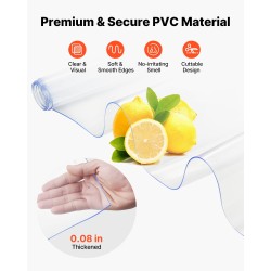 PVC-liuskaovi läpinäkyvä 0,9 x 2,1 m 2 mm kuusi liuskaa pakastimeen