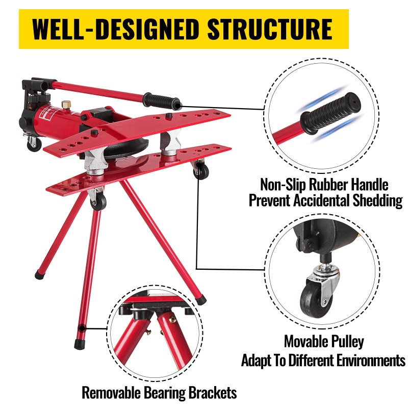 Hydraulinen käsikäyttöinen putkentaivutin 16T ulkohalkaisija 22–60 mm messinki alumiini teräsputkille