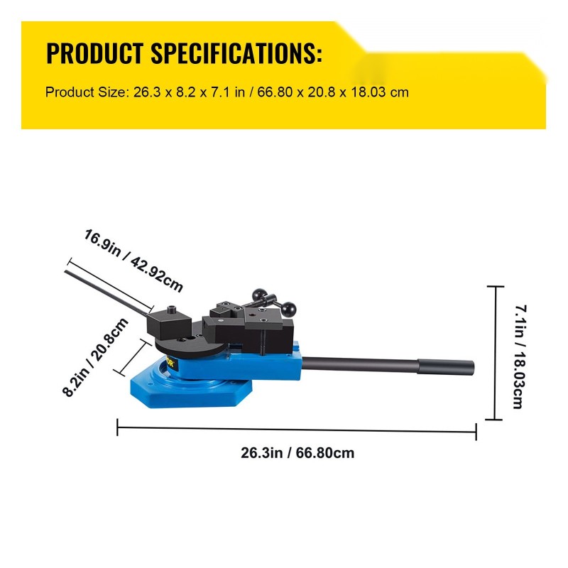 Metallitaivutin teräs messinki kupari alumiini kolmitoiminen 15,8 millimetrin taivutuskapasiteetti