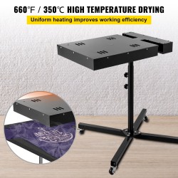 Flash-kuivain teräsrunkoinen 18 x 18 tuuman korkeussäädettävä T-paitojen kuivaukseen