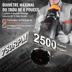 Märkä ja kuivaporakone betonille kahdeksan tuuman poraushalkaisija 3200 watin moottori