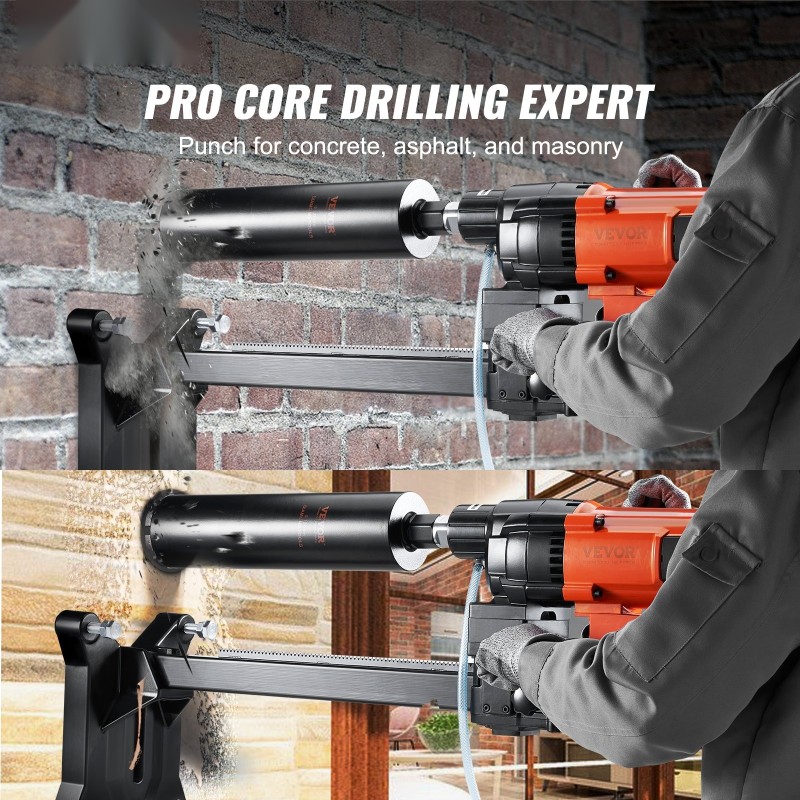 Timanttinen märkäporakone 3200W porateline pyörillä ruostumaton teräsakseli betonille