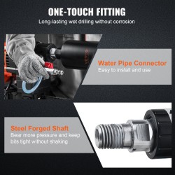 Timanttinen märkäporakone 3200W porateline pyörillä ruostumaton teräsakseli betonille