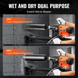 Timanttiporakone telineellä 3200 wattia poraushalkaisija 20–250 millimetriä kuiva ja märkäporaus