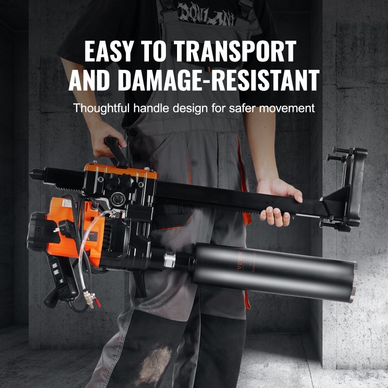 Timanttiporakone telineellä 3200 wattia poraushalkaisija 20–250 millimetriä kuiva ja märkäporaus