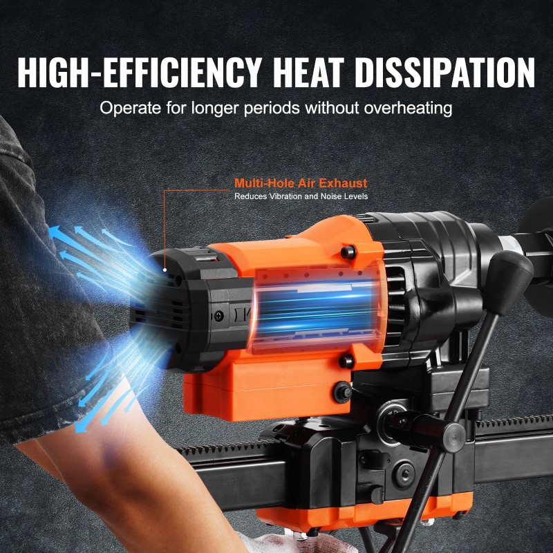 Timanttiporakone 3000W poraushalkaisija 20–200 mm pystytelineellä märkä ja kuivaporaus betonille