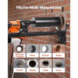 Timanttinen ydinkairauskone jalustalla betoniin tiileen kiveen 20–200 mm 8 porakruunua