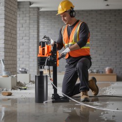 Timanttinen ydinkairauskone jalustalla betoniin tiileen kiveen 20–200 mm 8 porakruunua