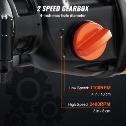 Timanttiporakone käsikäyttöinen 1500W märkäporaukseen 10,2 cm 2-nopeuksinen