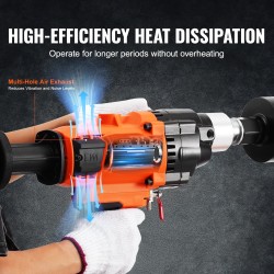 Timanttiporakone 2600W käsikäyttöinen 20–180 mm porausläpimitta kuiva- ja märkäporaus sekoitusominaisuus