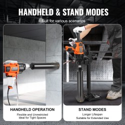 Timanttiporakone 2600W 20–180 mm porauskoko käsikäyttöinen ja telineasennettava