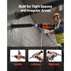 Käsikäyttöinen timanttiydinporakone 20–160 mm 2000W 4 kpl timanttiporakruunuja märkä- ja kuivaporaus