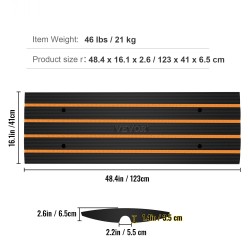 Kuminen reunakynnysramppi 2 kpl 6,5 cm nousu 15 tonnin kuormankesto ajoteille