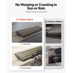 Kuminen reunakynnys 66 mm nousu 15 tonnin kantavuus keltaisilla heijastinnauhoilla 1 kpl