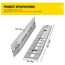 Alumiinirampit 213 x 35,5 cm 2 kpl 2722 kg kantavuus autoille