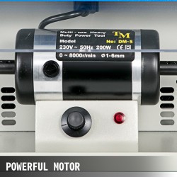 Penkkimallinen korujen kiillotuskone rautarungolla pölynkerääjä työvalo säädettävä nopeus