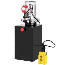 Yksitoiminen hydraulipumppu 12V metallisellä 15L säiliöllä kippiperävaunuihin