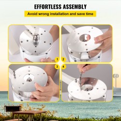 Pystyakselinen tuuligeneraattori 600 watin 12 voltin lyhtymallinen viisilapainen nailonkuitulavoilla