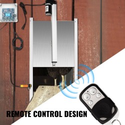 Automaattinen kanalan ovi alumiinirakenteinen 32 x 30 cm infrapunatunnistimella kaukosäätimillä