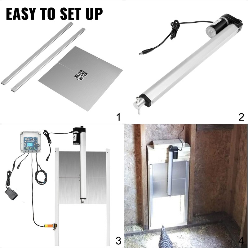 Automaattinen kanalan ovi alumiinirakenteinen 32 x 30 cm infrapunatunnistimella kaukosäätimillä