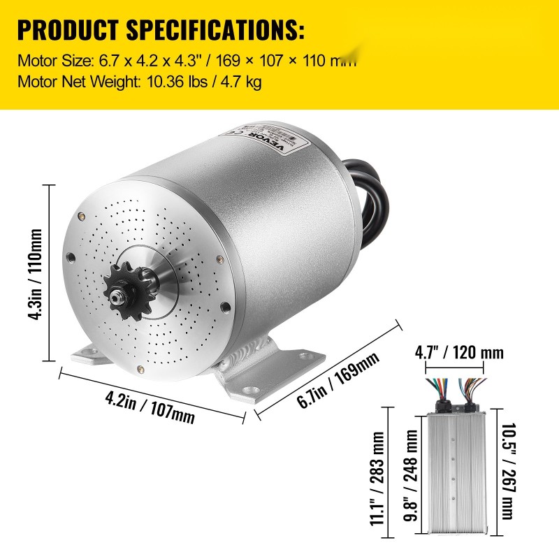 Harjaton 72V 3000W tasavirtamoottori paketti ohjaimella ja kaasukahvalla