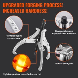 Ulosvetosarja 4-osainen hammaspyörien ja laakereiden 76–203 millimetriä käännettävillä leuoilla