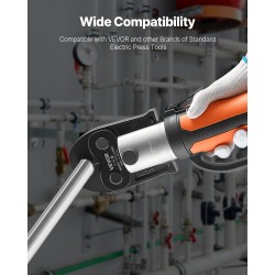 Puristusleuka V-tyypin 22 mm karkaistusta teräksestä ruostumattomille putkille 1 kpl