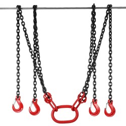 Neljalkainen G80 seosteräksinen 8 mm nostoketju 300 cm 5 t lukittavat koukut