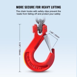 Teräsnostoketju G80 10 mm 300 cm nelijalkainen jousilukitteisilla koukuilla 8344 kg