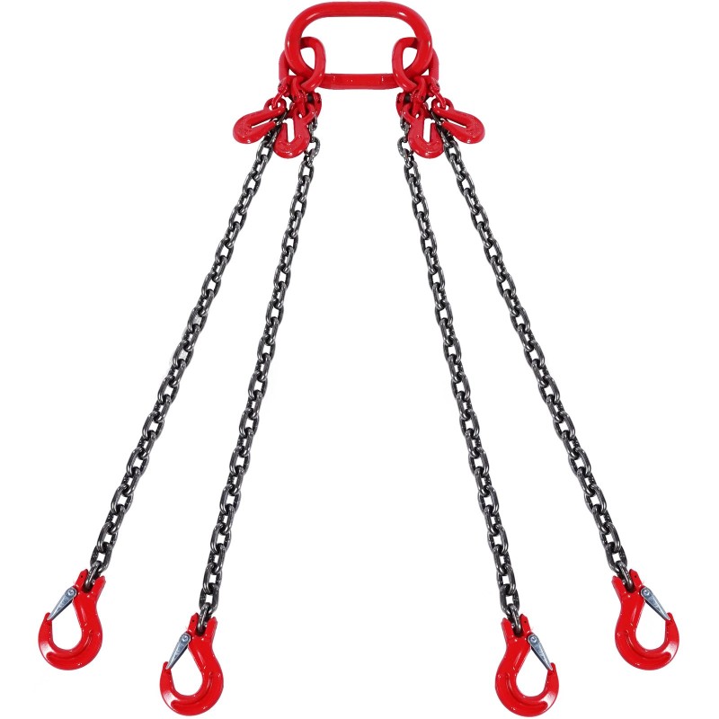 Teräksinen nostoketju G80 6 mm neljähaarainen 150 cm/haara 2993 kg