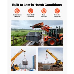 4-haarainen ketjuslingi G80-luokan seosteräs 10 mm 3 m 10,4 t turvasalvoilla