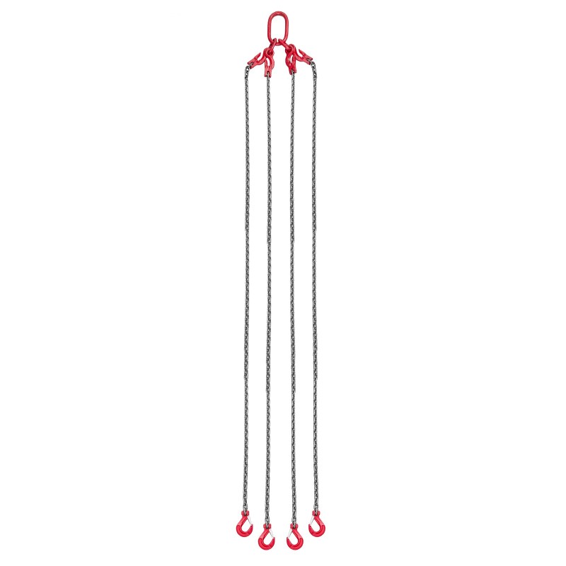 4-haarainen ketjuslingi G80-luokan seosteräs 10 mm 3 m 10,4 t turvasalvoilla